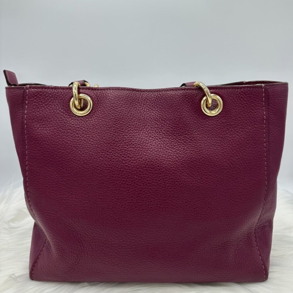 ⭐️⭐️SOLD⭐️⭐️ Coach Jes Pebbled Leather Tote/Shoulder Bag with Varsity Stripe - Picture 4 of 16
